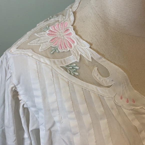 Gilligan & O’Malley 100% Cotton White Vintage Button down shirt - Picture 2 of 5